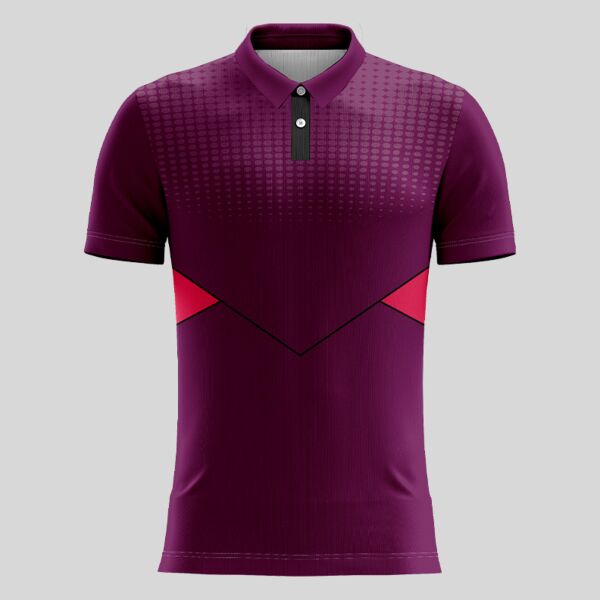 Purple Esport Pattern Full Print Polo Shirt Thumbnail
