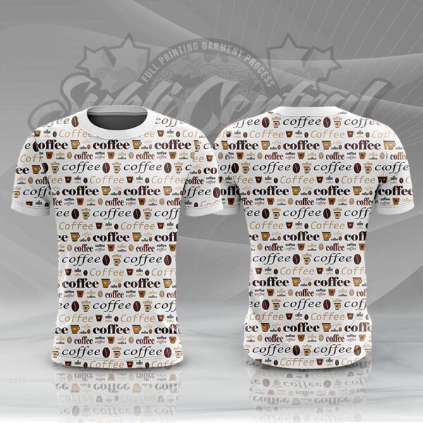 Coffee Design Full Print Roundneck Shirt Thumbnail