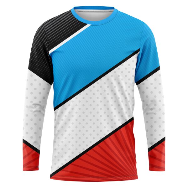 Diagonal Design Full Print Long Sleeve Shirt Thumbnail