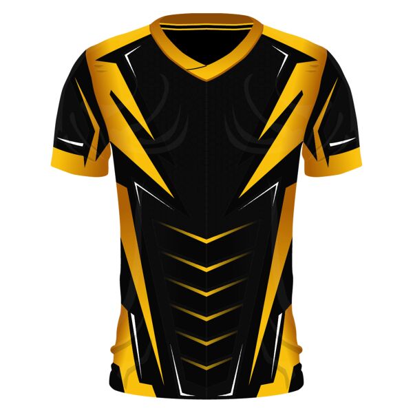 Black and Yellow Vector Design Esport Full Print Shirt Thumbnail