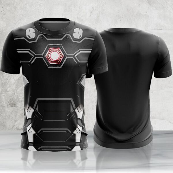Black Iron Man Half Bleed Shirt Thumbnail