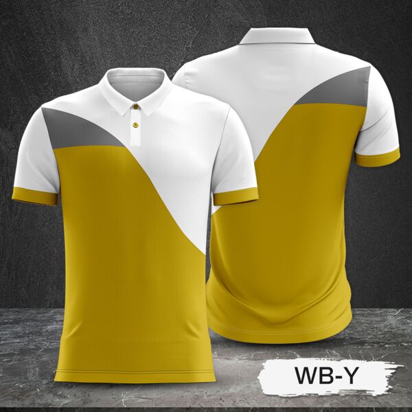 2 Color Combination with White Top and Colored Body Full Sublimation Polo Shirt Thumbnail