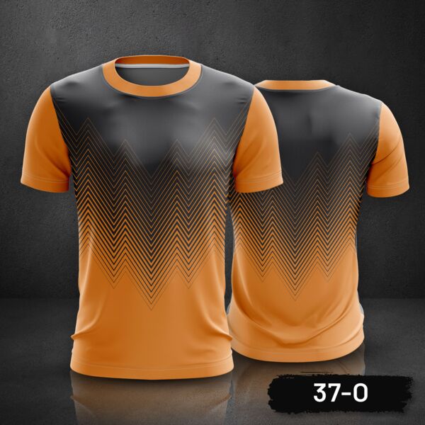 Geometric Zigzag Line Design Roundneck Full Print Sublimation Shirt Thumbnail