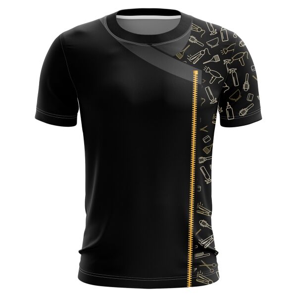 Hair Dresser Uniform Full Print Roundneck Shirt Thumbnail